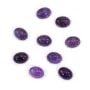 Cabochon amethyste ovale 12x16mm x 1pc