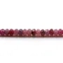 Rubis rouge,en forme de rondelle facette 3x4mm x 40cm