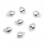 Breloque coeur en argent 925 5x8mm x 2pcs