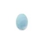 Cabochon d'aigue marine, de forme ovale plat , 10x14mm x 1pc