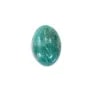 Cabochon Amazonite du Pérou qualité B , de forme ovale, 10x14mm x 1pc