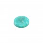 Blue cabochon of amazonite, in round shape, 8mm x 4 pcs