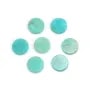 Cabochon amazonite du pérou, de forme rond plate, 10mm x 1pc