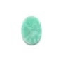 Cabochon amazonite du pérou, de forme ovale plate, 10x14mm x 1pc