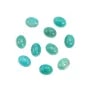 Blue cabochon of amazonite, in round shape, 8mm x 4 pcs