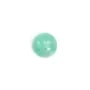Blue cabochon of amazonite, in round shape, 8mm x 4 pcs