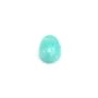 Blue cabochon of amazonite, in round shape, 8mm x 4 pcs