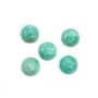 Blue cabochon of amazonite, in round shape, 8mm x 4 pcs