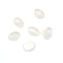 Cabochon white jade oval 6x8mm x 4pcs