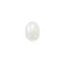 Cabochon jade blanc ovale 4x6mm x 4pcs