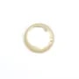 Round cabochon 14mm White Mother-of-Pearl x1