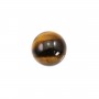 Cabochon oeil de tigre rond 8mm x 2pcs