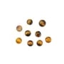 Cabochon d'oeil de tigre, de forme ronde, 3mm x 4pcs