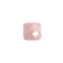 Cabochon quartz rose carre facette 10mm x 1pc