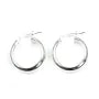 Criolla media caña 20mm Plata 925 x 2pcs