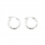 Créole torsadé 20mm Argent 925  traité anti-ternissement x 2pcs