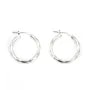 Créole torsadé 25mm Argent 925 traité anti-ternissement x 2pcs