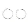 Creole gedreht 35mm Silber 925 x 2pcs