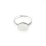Monture de bague réglable support rond de 12mm en argent 925 x 1pc
