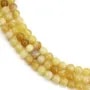 Opal on yellow color, in round shape, 8mm x 40cm