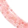 Opal pink, in faceted round shaped, and in size of 2mm x 40cm