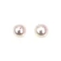 Perle de culture AKOYA japonais semi-percée ronde 7-7.5mm x 1pc