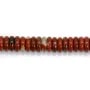Jaspe rouge rondelle Heishi 2x6mm x 40cm