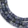 Heishi blue spot jasper 2x6mm x 39cm