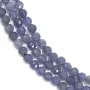 Tanzanite redonda facetada 4mm x 38cm