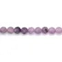 Charoite redonda facetada 3mm x 38cm