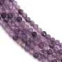 Charoite redonda facetada 3mm x 38cm
