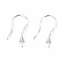 Ohrhaken aus 925er Silber für halbdurchbohrte 22mm x 2pcs
