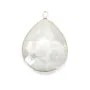 Labradorite pendant set in golden silver, in shape of a drop 21x31mm x 1pc