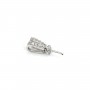 Silver 925 Rhodium Bail  with 8 strasses 11mm x 10 pcs 