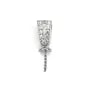 Argent 925 Rhodié Bélière  avec 8 strasses 11mm x 10 pcs 
