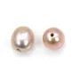 Perle de culture d'eau douce, mauve, olive, 7-8mm x 1pcs