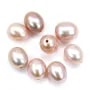 Perle de culture d'eau douce, mauve, olive, 7-8mm x 1pcs