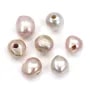 Perle d'eau douce saumon  baroque 7-9mm large perçage 1.9mm x 20pcs
