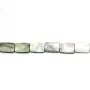 Nacre grise en forme de rectangle sur fil 10x14mm x 40cm