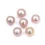 Freshwater cultured pearl half drilled purple, in pear shape, in size of 8-8.5mm x 1pc