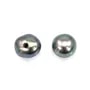 Perles de culture d'eau douce, semi-percée, bleue foncée, bouton, 4.5-5mm x40pcs