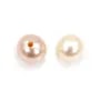 Perle de culture d'eau douce rosé semi-percée ronde 5-5.5mm x 1pc