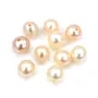 Perle de culture d'eau douce rosé semi-percée ronde 5-5.5mm x 1pc