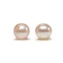 Perle de culture d'eau douce, semi-percée, saumon, ronde, 6-6.5mm x 2pcs