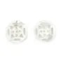 médaillon ajouré nacre blanche rosace 12mm x 1pc