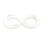 Nacre blanche en 8 de l'infini 12x30mm x 1pc
