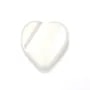 White mother-of-pearl heart beads 8mm x 5pcs