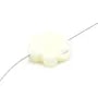 White mother-of-pearl 6-petal flower beads 12mm x 4pcs