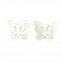 White mother-of-pearl butterfly with openwork 9.5x11.5mm x 1pc