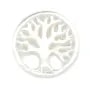 White mother-of-pearl tree of life pattern 17mm x 1pc